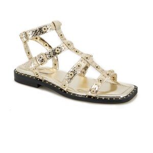 Kenneth Cole Ruby flat sandal gold 10